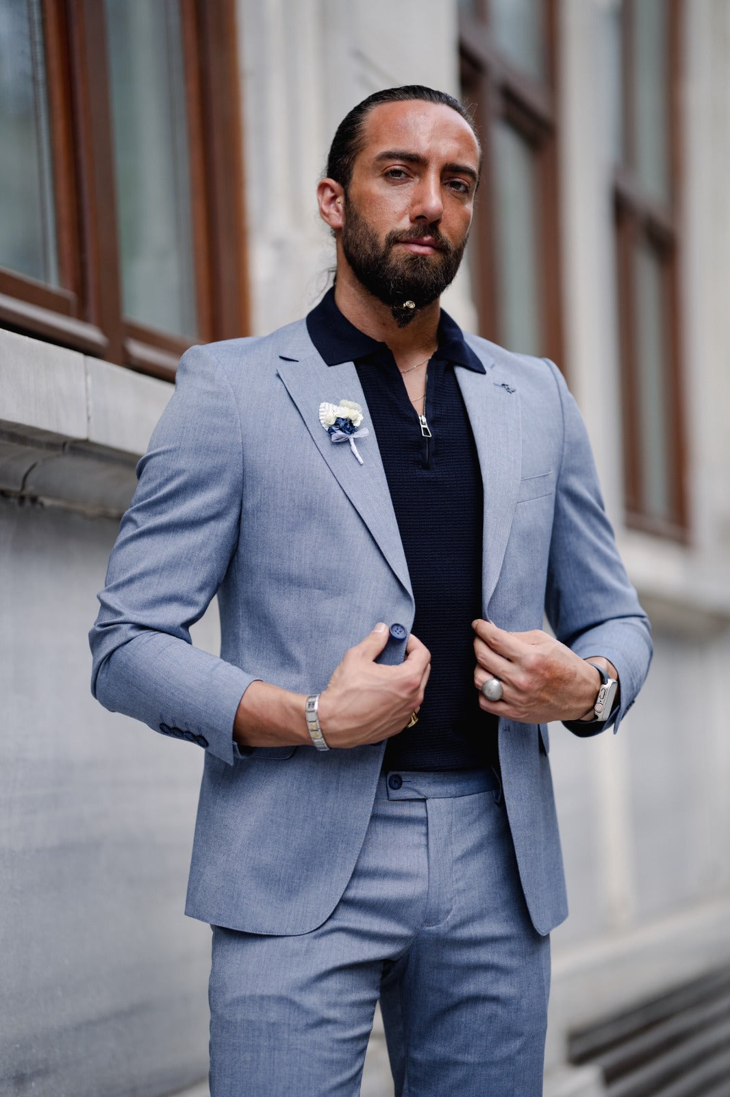 Javier Ice Blue Slim Fit Suit – Men's Priorities