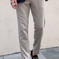 Axim Beige Self-Pattened Slim Fit Pants