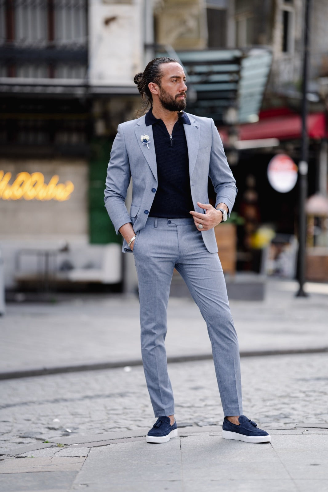 Javier Ice Blue Slim Fit Suit – Men's Priorities