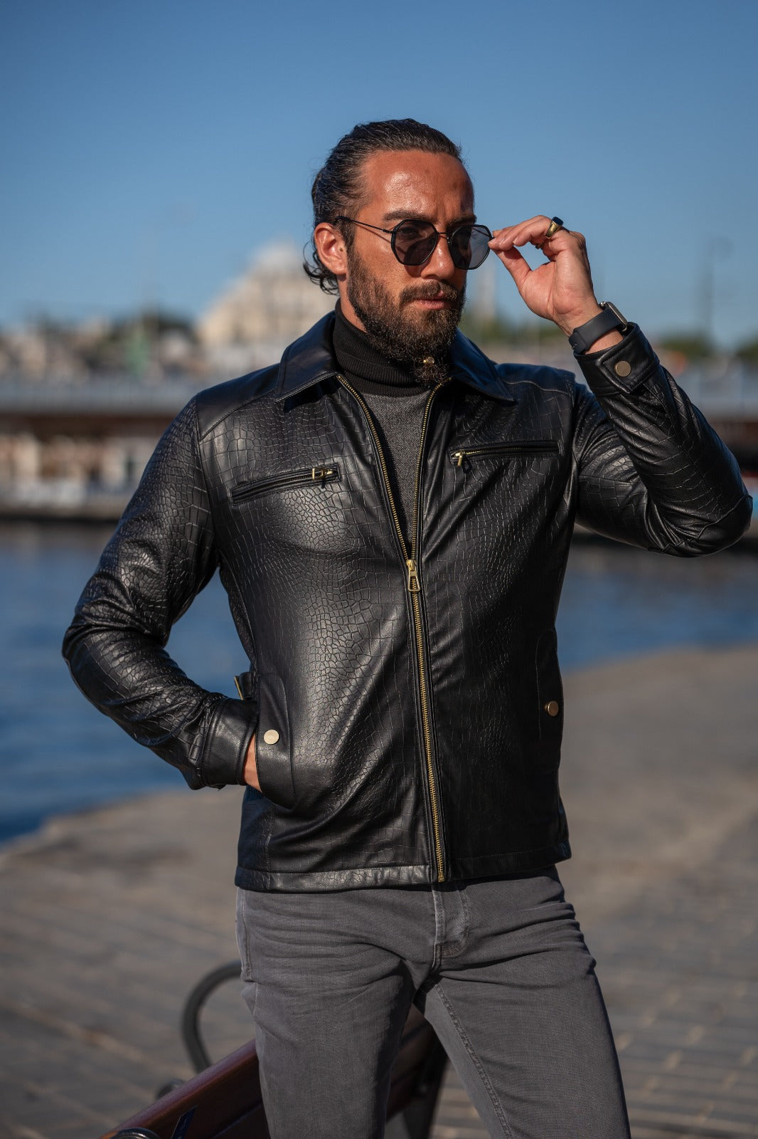 Sami Black Slim Fit Jacket