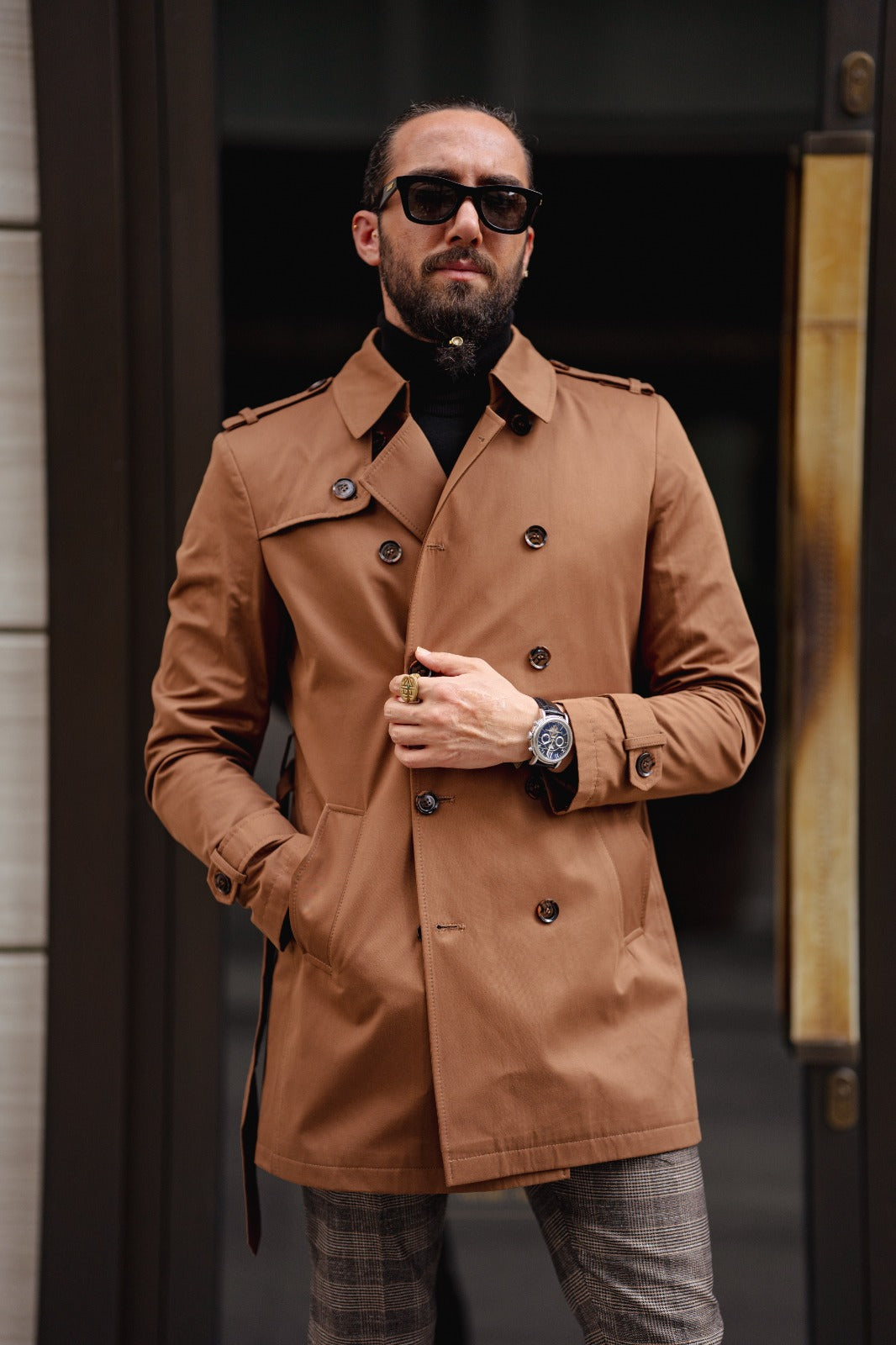 Randall Camel Trench Coat