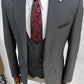 Selma Anthracite Patterned Slim Fit Suit