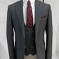 Selma Anthracite Patterned Slim Fit Suit