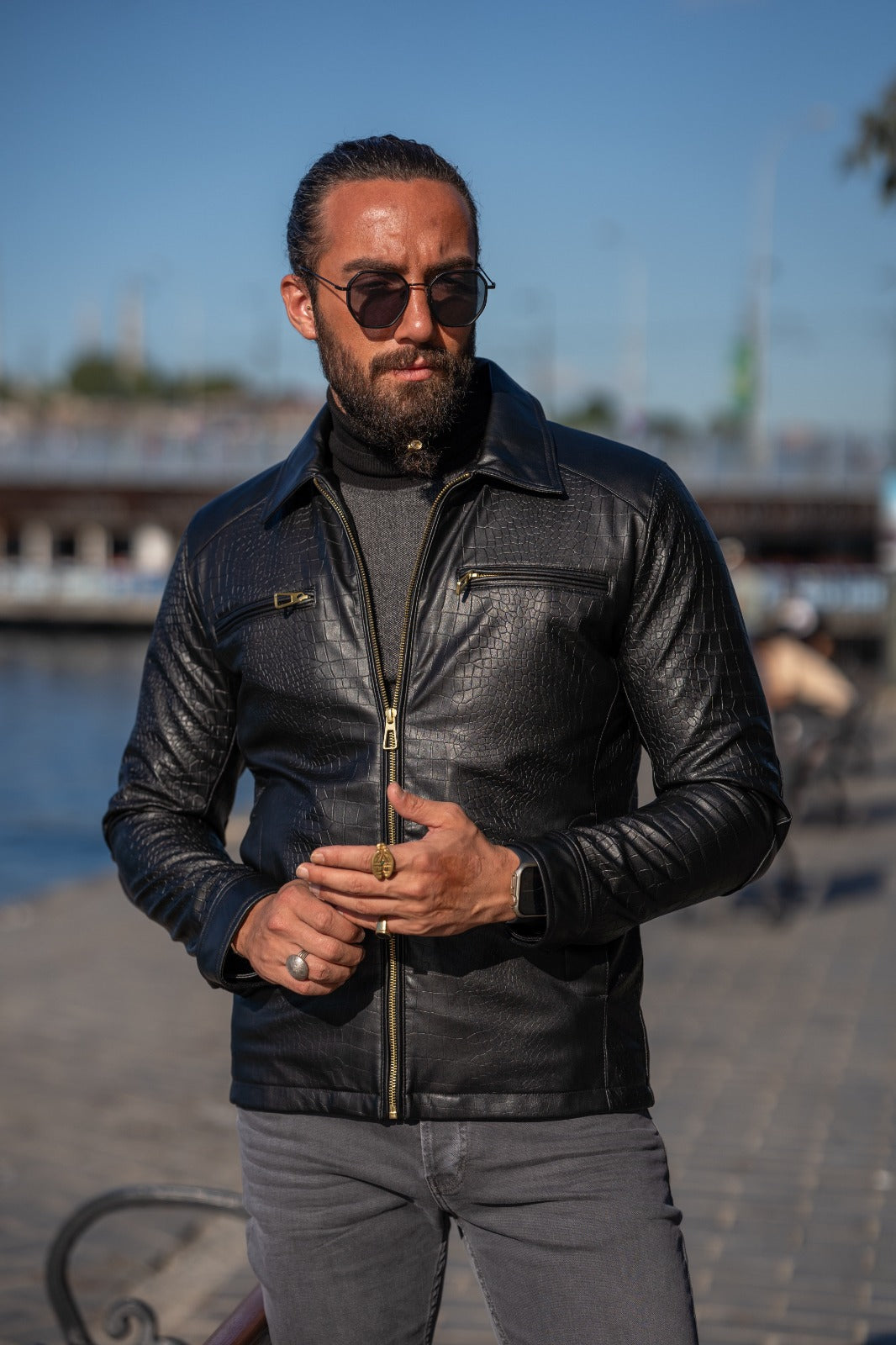 Sami Black Slim Fit Jacket