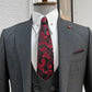 Selma Anthracite Patterned Slim Fit Suit