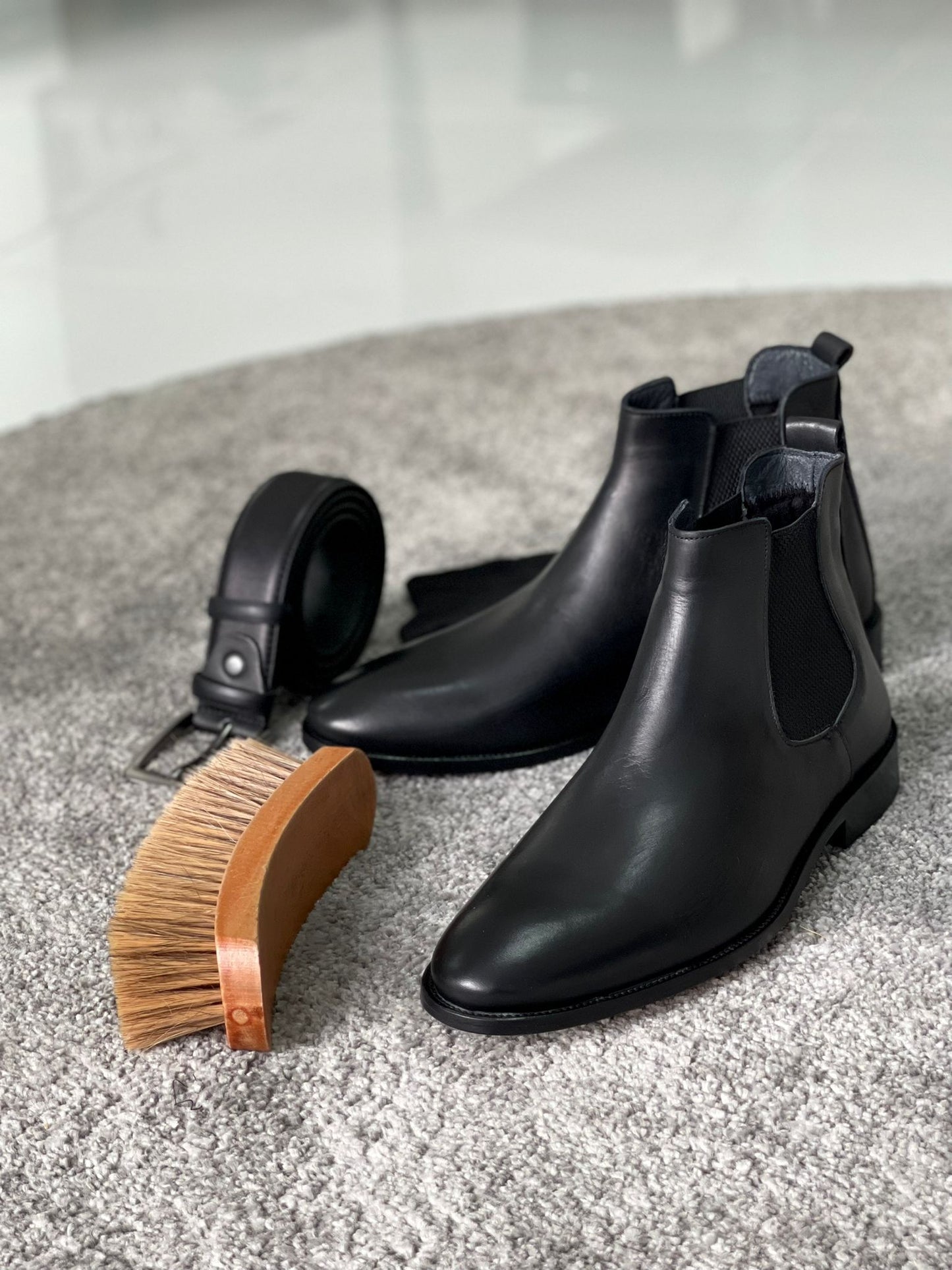 Lucca Black Chelsea Boots