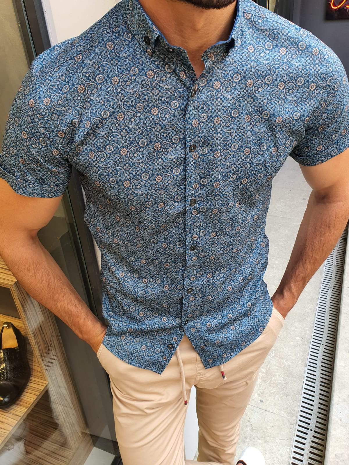 Varese Khaki Patterned Shirt