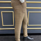 Ravello Camel Plaid Slim Fit Trousers