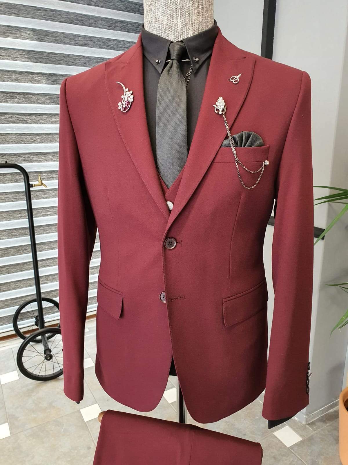 2021 Latest Men's Suit Set Dark Green Formal Suit Jacket Pants Slim  Business Tuxedo 2 Piece Suit Terno Wedding Men's Suit S-6xl - Suits -  AliExpress