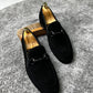 Rava Suede Black Loafers