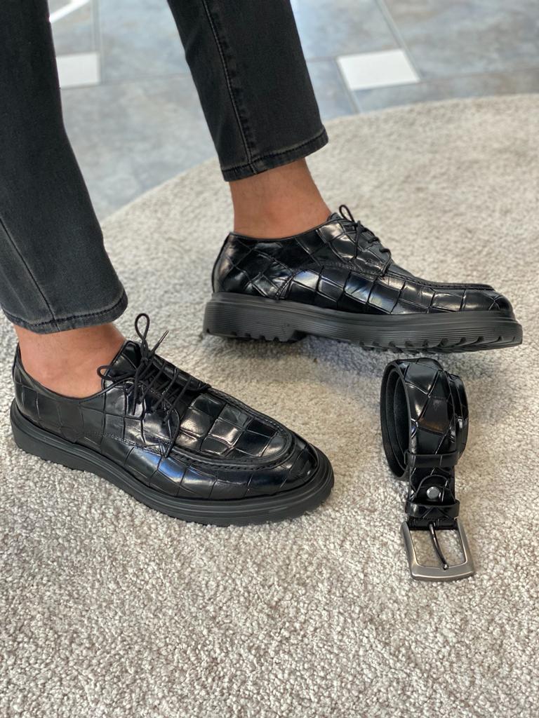 Black Leather Shoes – Men's