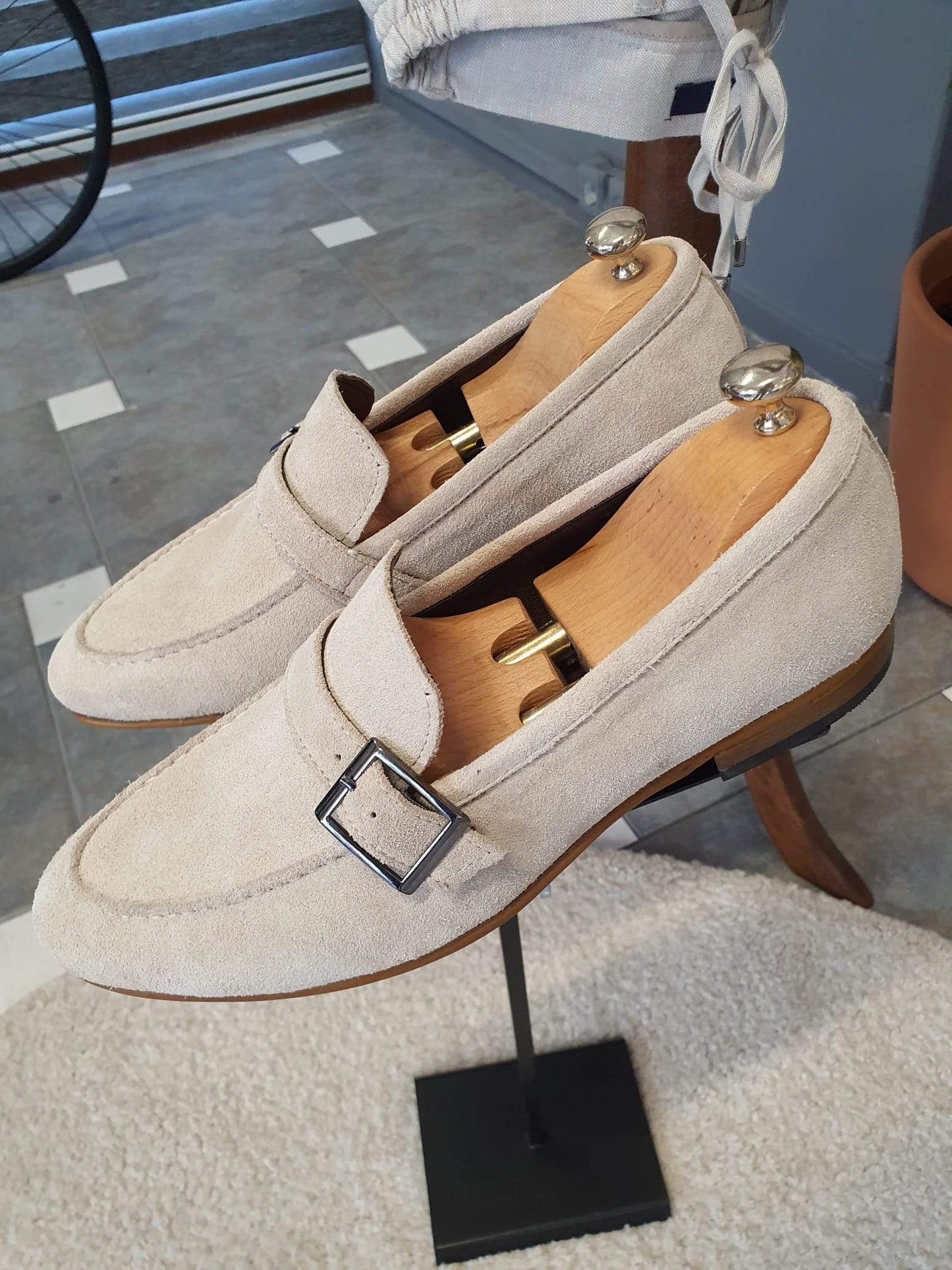Tunis Suede Beige Sardinelli Shoes