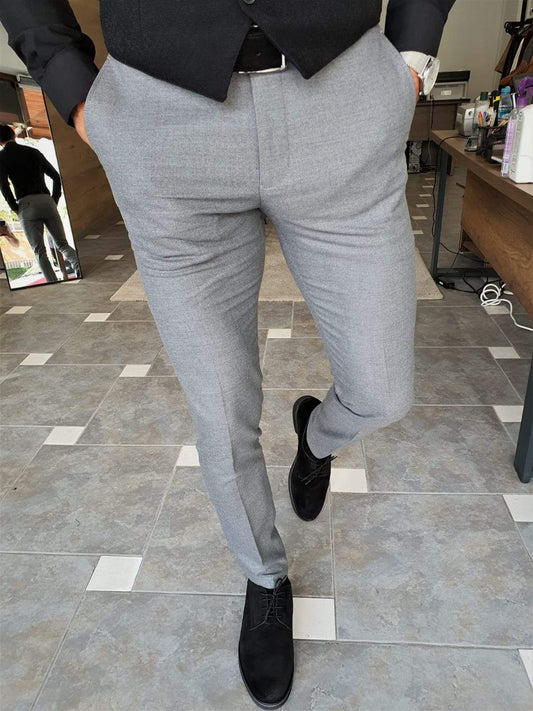 Napoca Gray Slim Fit Pants