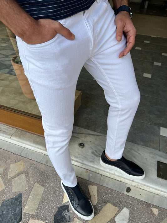 Apollo White Slim Fit Jeans