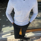 Henderson Gray Slim Fit Long Sleeve V-Neck Sweater