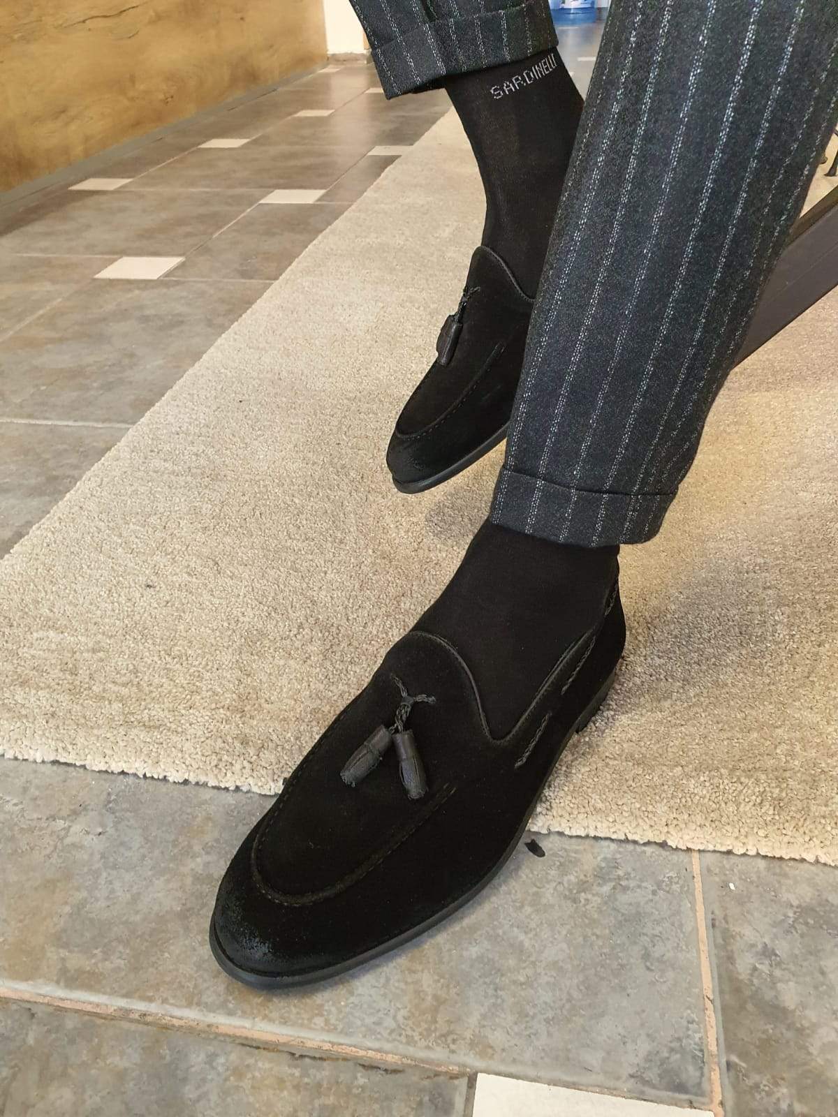 Napoca Suede Black Sardinelli Loafers