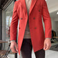 Denver Tile Double Breasted Slim Fit Coat