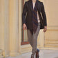 Avila Brown Slim Fit Coat