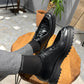 Nyon Black Leather Shoes