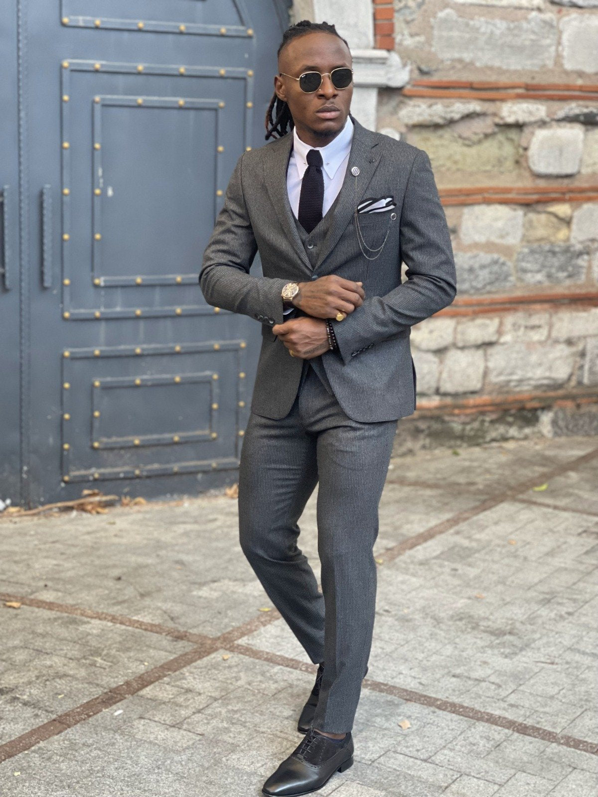 Lecce Dark Gray Slim Fit Suit – Men's Priorities