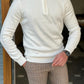 Olena White Slim Fit Knitwear