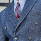 Allen Marbled Navy Blue Double Breasted Coat