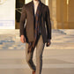 Avila Brown Slim Fit Coat