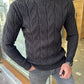 Cambridge Black Patterned Turtleneck Knitwear