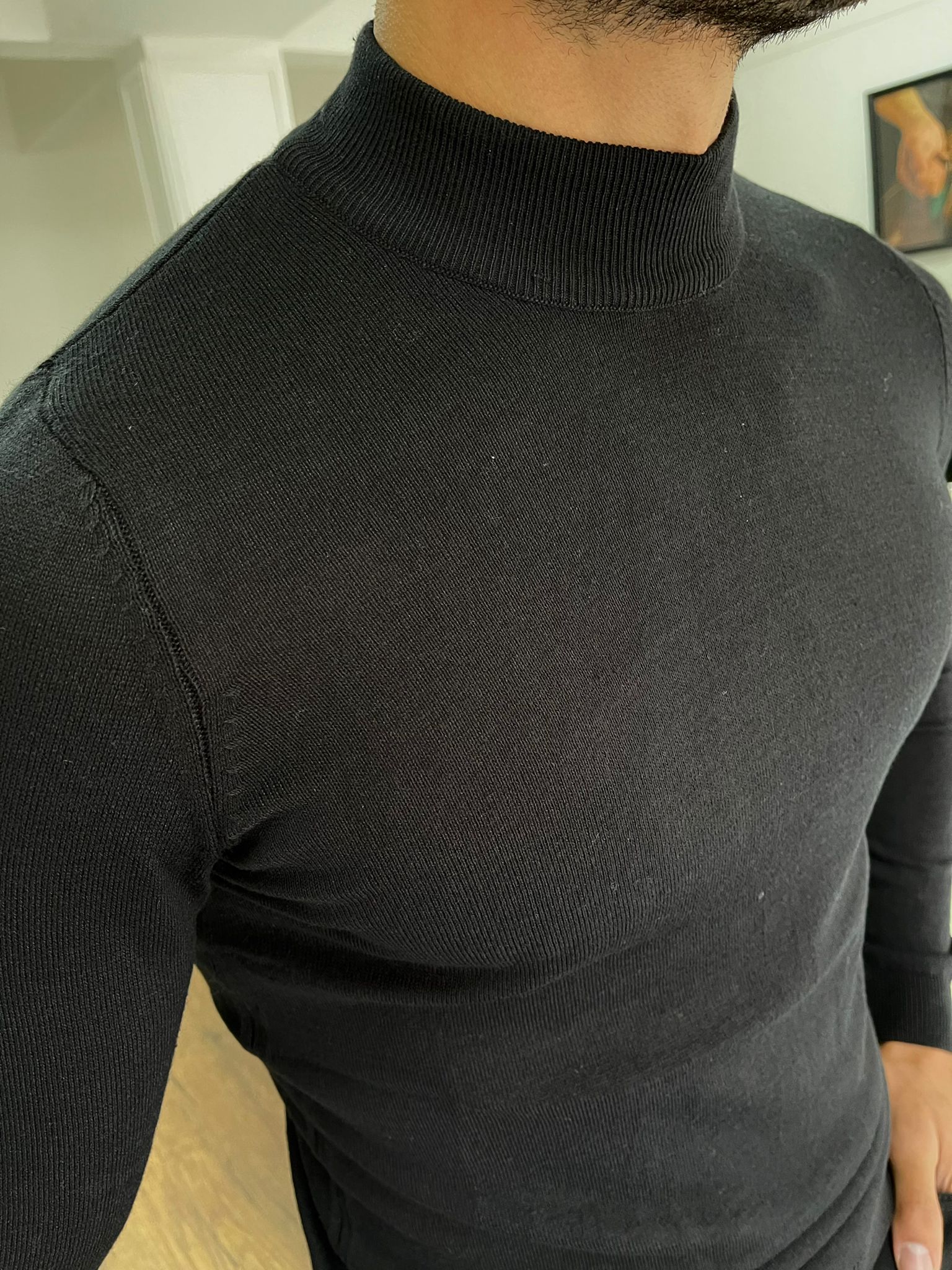 Dayton Black Slim Fit Half Turtleneck Sweater – Men's Priorities