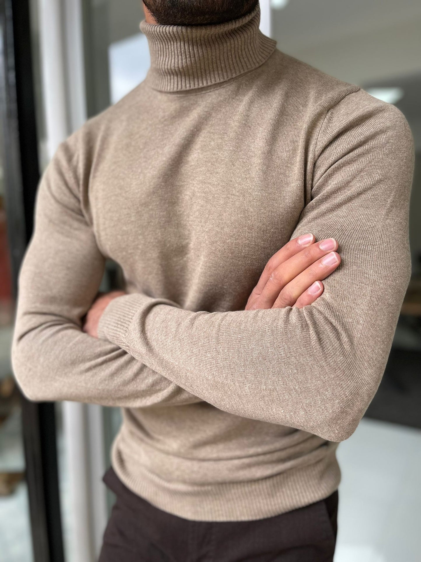 Hamilton Mink Slim Fit Turtleneck Sweater