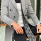 Denver Gray Double Breasted Slim Fit Coat