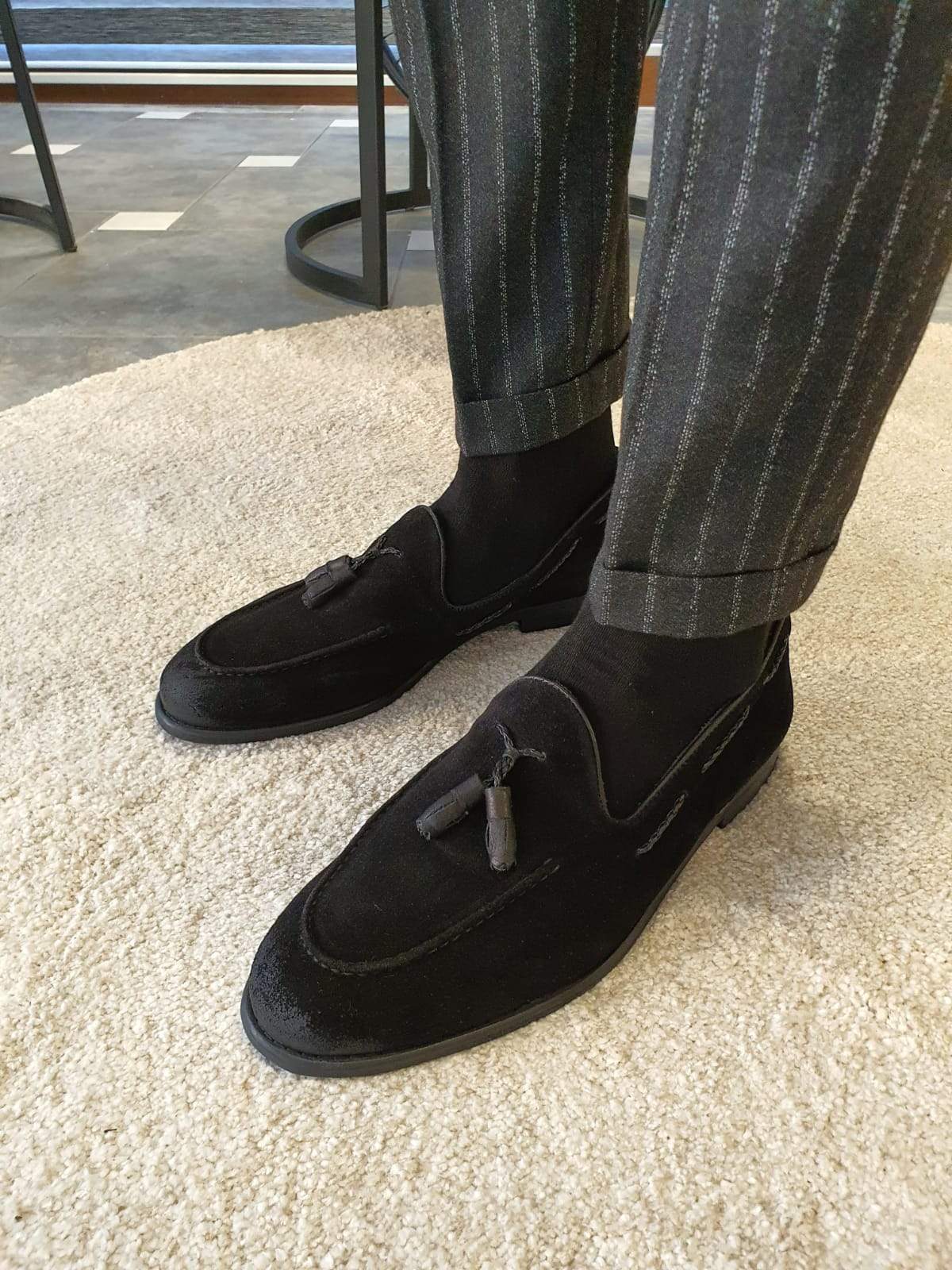 Napoca Suede Black Sardinelli Loafers