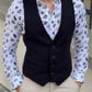 Tristan Navy Blue Slim Fit Vest