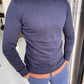 Jake Navy Blue Slim Fit Sweater