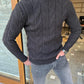 Cambridge Black Patterned Turtleneck Knitwear