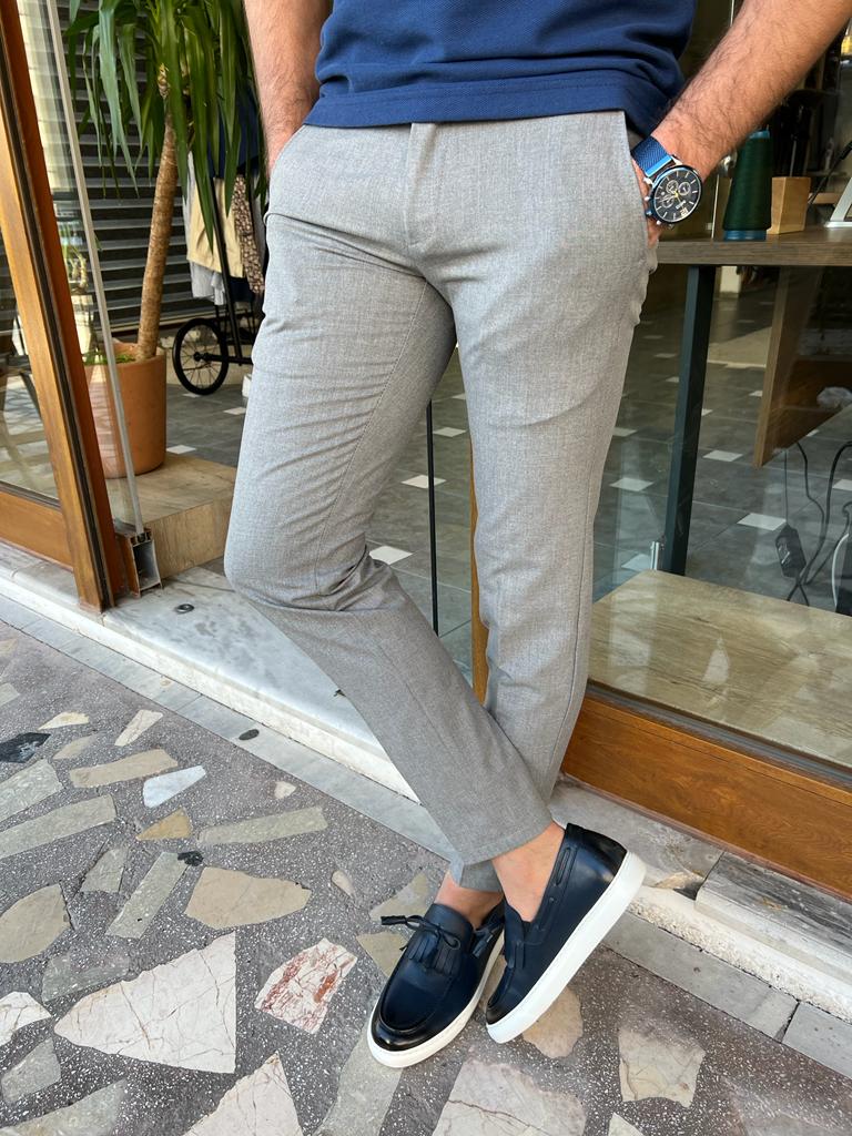 DAZY Men Slant Pocket Cropped Suit Pants | SHEIN