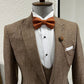 Mason Brown Self-Patterned Slim Fit Suit