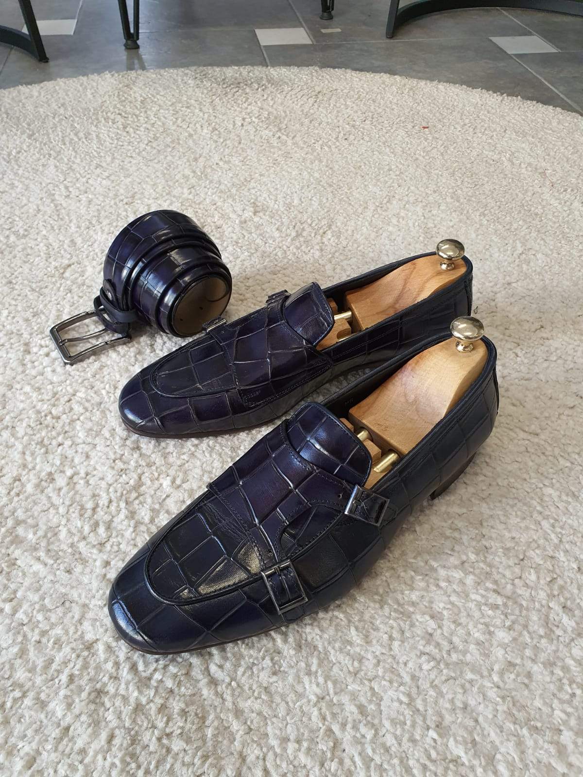 Bergamo Navy Blue Sardinelli Shoes