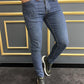 Ryan Blue Slim Fit Ripped Jeans