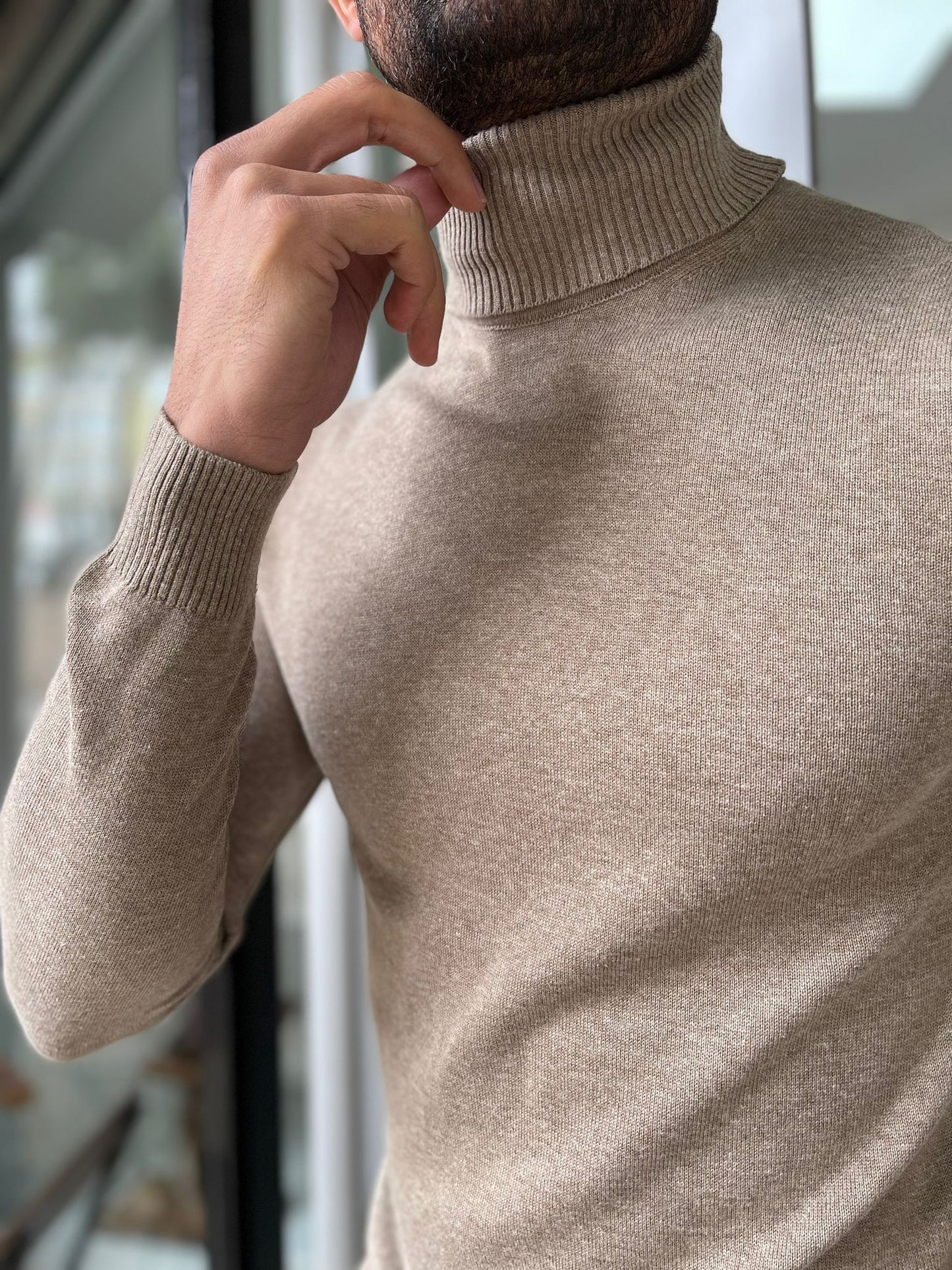 Hamilton Mink Slim Fit Turtleneck Sweater