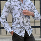 Ethan Patterned Shirt (White & Khaki)