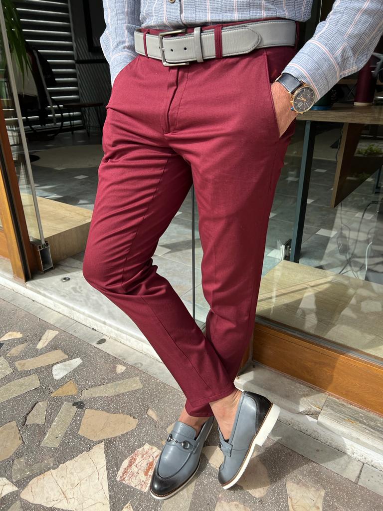 Firenze Claret Red Pants – Men's Priorities