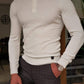 Nittero Ecru Slim Fit Knitwear