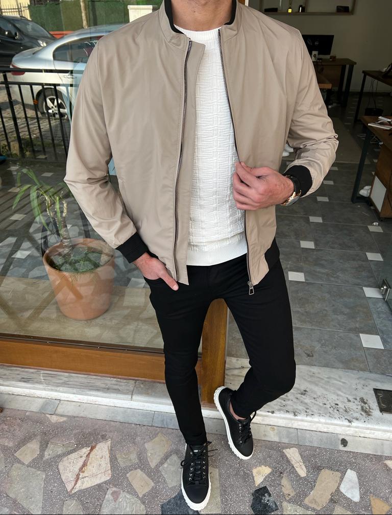 New Men's Black Jacket Genuine Soft Lambskin Stylish Slim Fit Bomber Jacket  318 | eBay