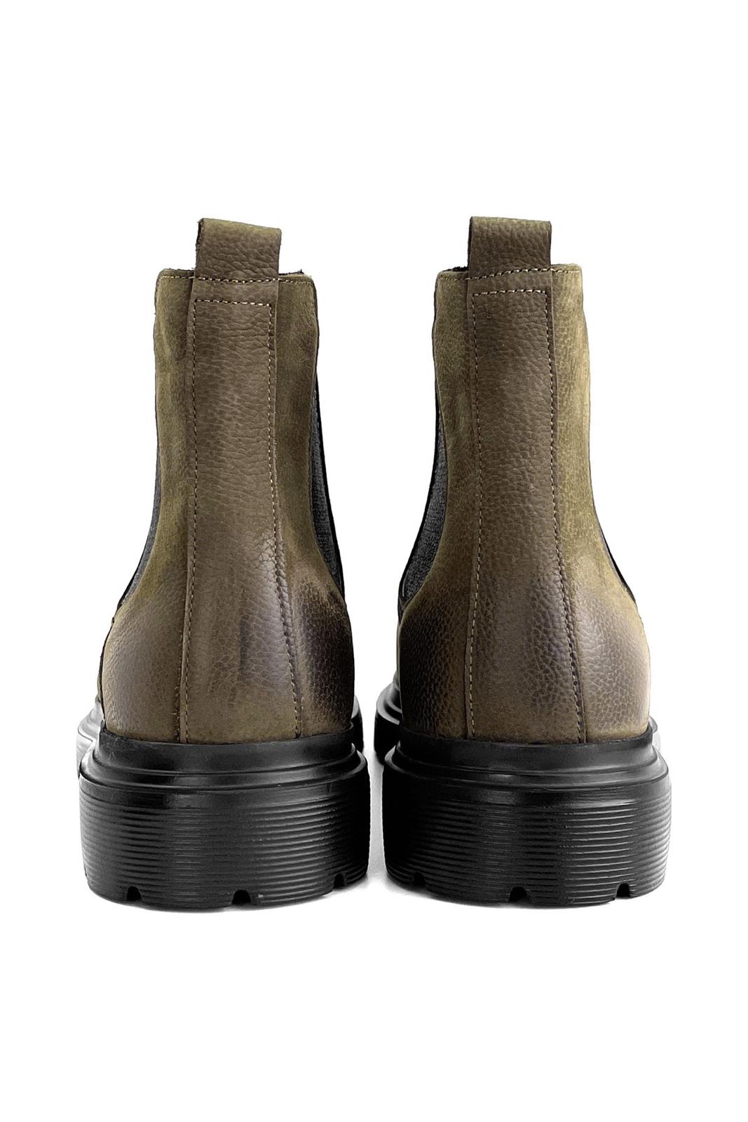 Lucas Khaki Nubuck Leather Boots