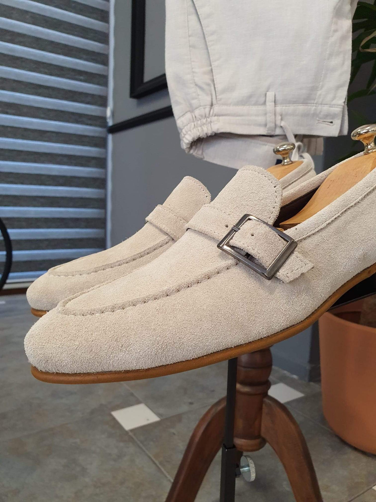 Tunis Suede Beige Sardinelli Shoes