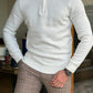 Olena White Slim Fit Knitwear