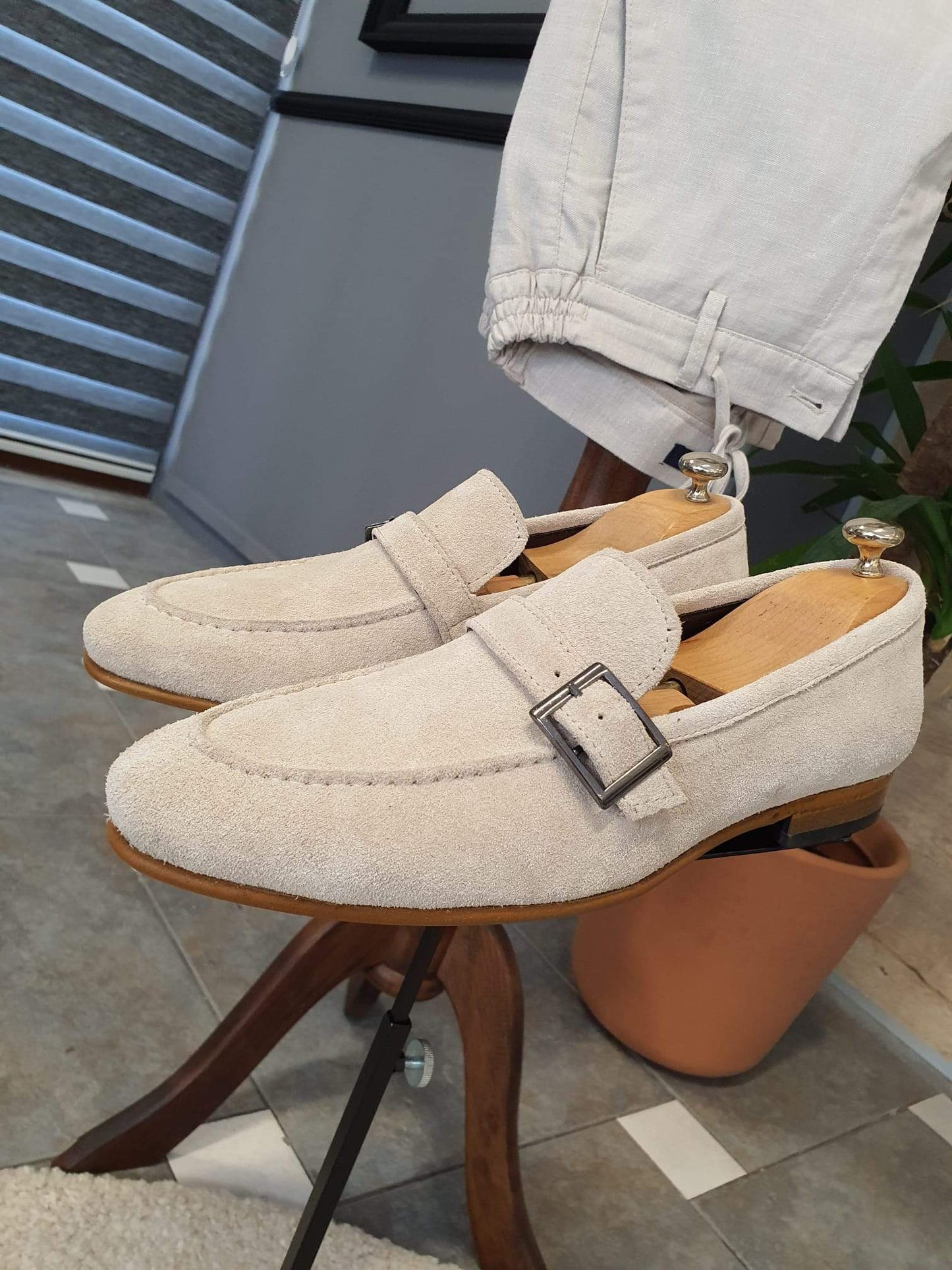 Tunis Suede Beige Sardinelli Shoes