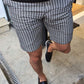 Avila Black Striped Shorts