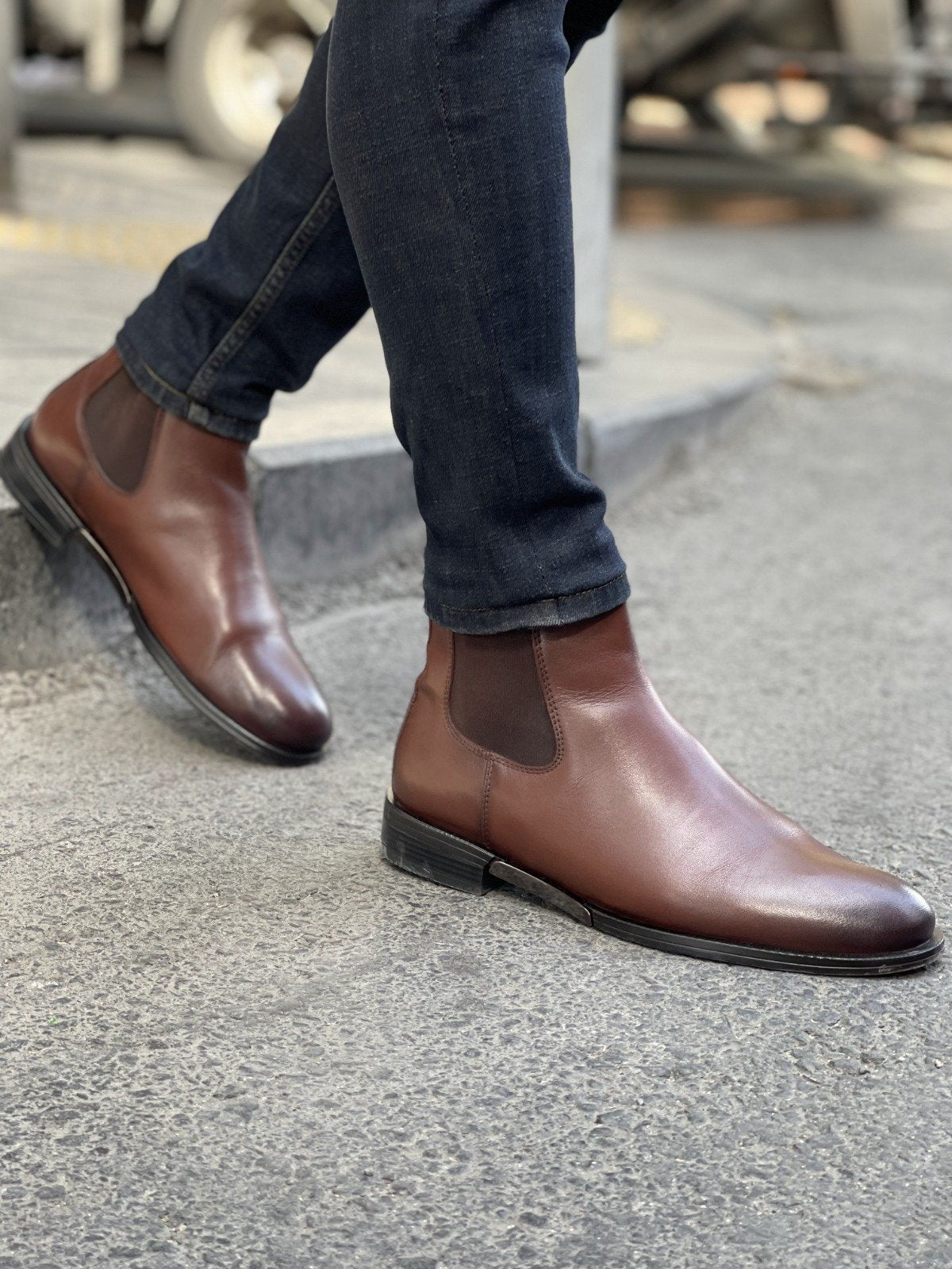 Modena Brown Chelsea Leather Boots